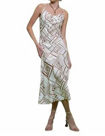 BLU PEPPER GEO MIDI DRESS IN IVORY 