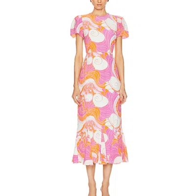 Rhode Lulani Dress Pink Deco Surf In Pink