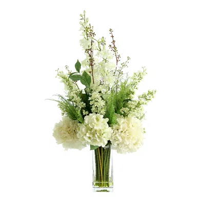 Creative Displays Mixed Floral Arrangement Featuring Hydrangeas And Vines