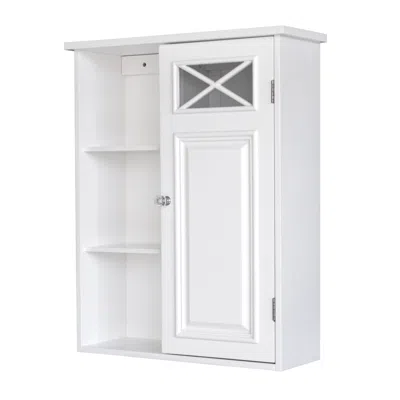 Teamson Home Dawson Removable Wooden Wall Cabinet With Cross Molding