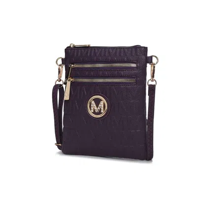 Mkf Collection By Mia K Scarlett Vegan Leather Crossbody Handbag For Women In Purple