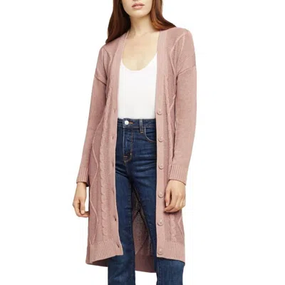 L Agence Harleen Cardigan In Pink