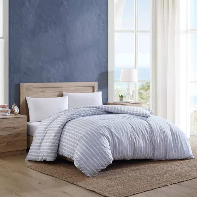 Shop Nautica Beaux Striped Blue Twin Duvet Cover