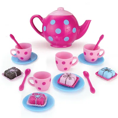Teamson Sophia's 17 Piece Tea Set With Petit Four Cakes For 18" Dolls, Pink