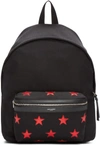 SAINT LAURENT Black Canvas Stars Backpack
