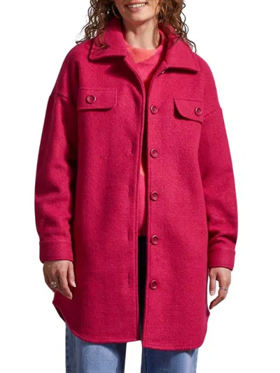 Tribal Boiled Wool Jacket In Fuchsia In Pink