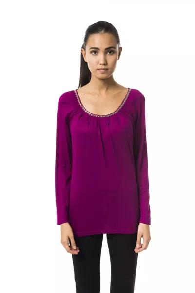Byblos Viscose T-shirt In Purple In Pink