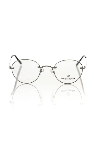 Frankie Morello Gray Metallic Fibre Frame In White