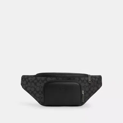 Coach Outlet Racer Belt Bag In Signature In Black