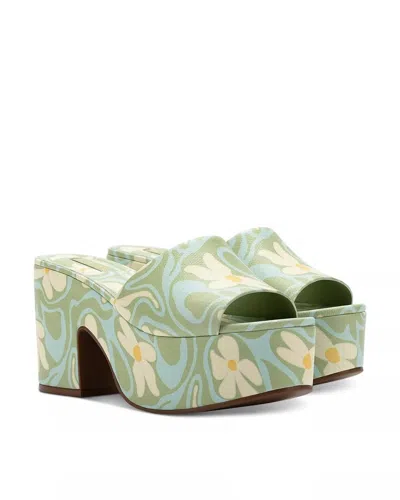 Larroude Miso Platform Sandal In Tea Flower In Green