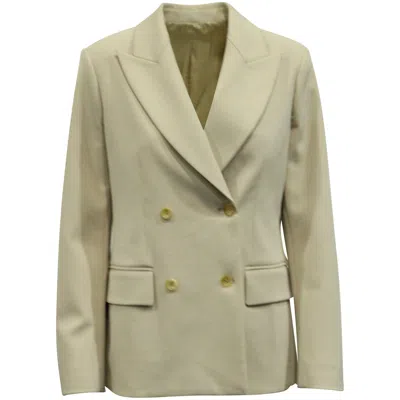 JOSEPH JOSEPH DOUBLE BREASTED COAT IN BEIGE WOOL 