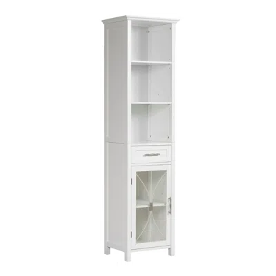 Teamson Home Delaney Wooden Linen Cabinet With Drawer And Open Shelves