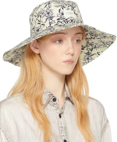 Rag & Bone Addison Cruise Hat In Yellow Floral In Gold