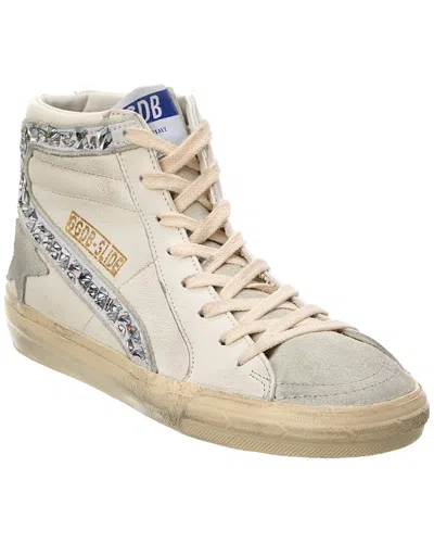 Golden Goose Slide Leather & Suede High-top Sneaker In Beige
