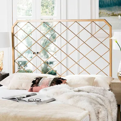 Safavieh Stitch Gold Metal Mesh Headboard