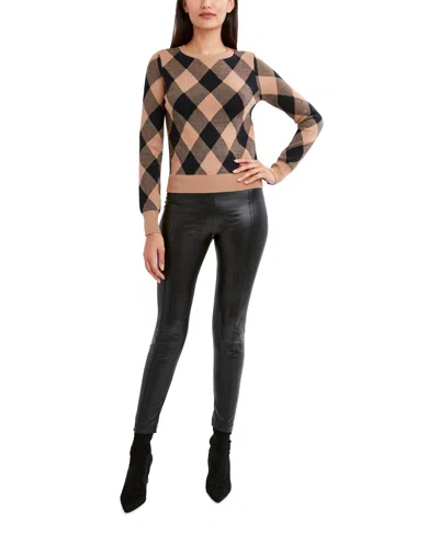 Bcbgmaxazria Crewneck Pullover Sweater In Brown