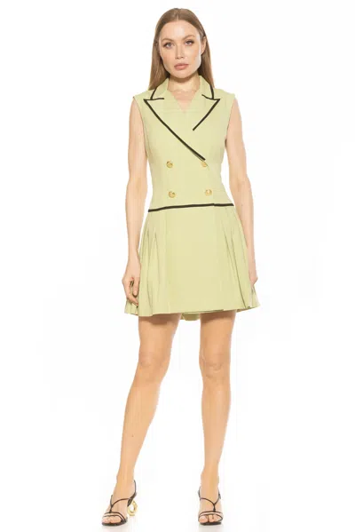 Alexia Admor Women's Lilyana Double Breasted Mini Coat Dress In Yellow