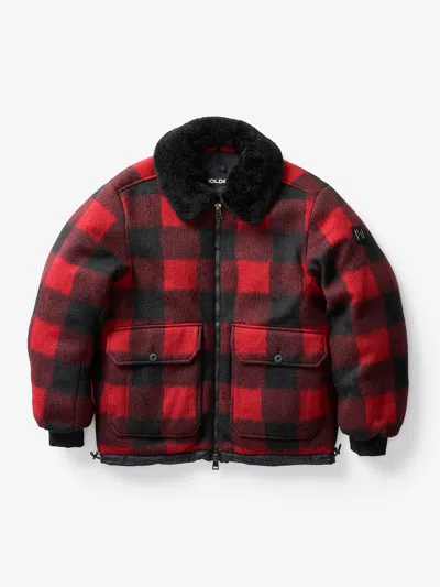 Holden M Down Field Jacket - Black Plaid In Red