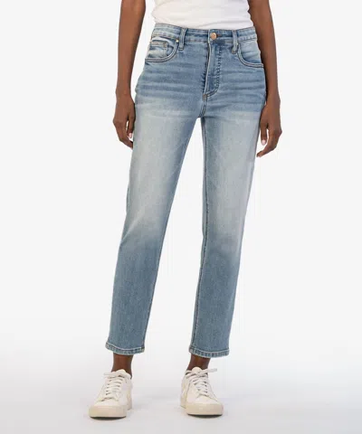 Kut From The Kloth Rachael High Rise Fab Ab Jeans In Coherently W/medium Base Wash In Blue