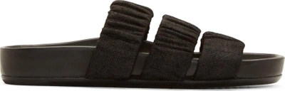 Shop Rick Owens Black Elasticized Granola Sandals