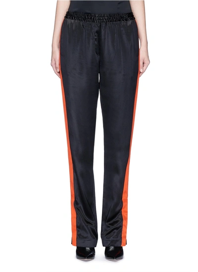 Givenchy Contrast Stripe Silk Satin Pants