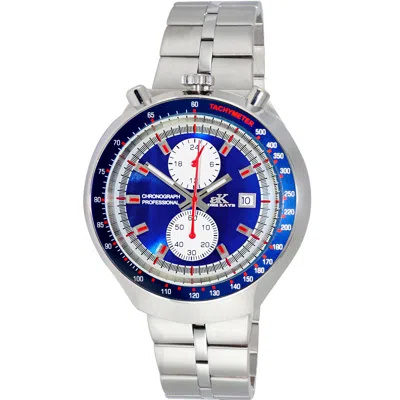 Adee Kaye Men's Muscle Blue Dial Watch In Silver