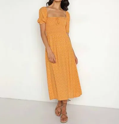 Faithfull The Brand Gita Midi Dress Audrey Floral In Orange