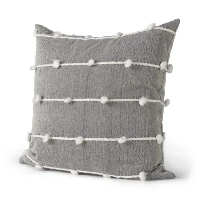 Homezia Dark Gray Detailed Pillow Cover