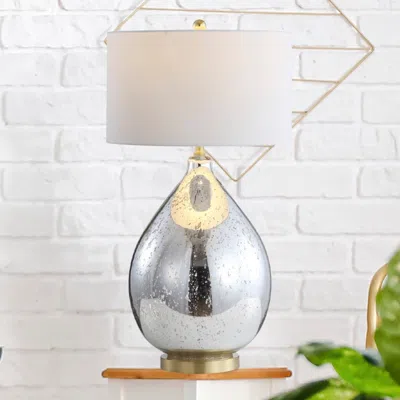 Jonathan Y Sasha 30.75" Glass/metal Led Table Lamp