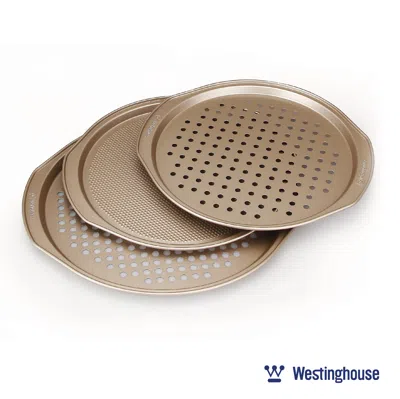 Westinghouse Carbon Steel 3pc Pizza Pan Set
