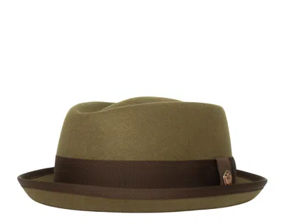 Goorin Bros Ryan Pointo Wool Fedora Olive 100-0237-oli In Brown