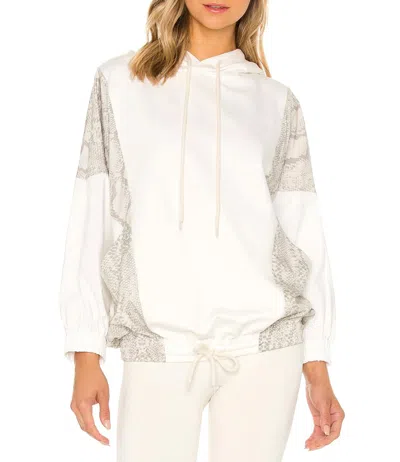 BEACH RIOT STELLA POPOVER HOODIE IN TAUPE SNAKE 