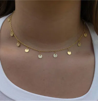 Alv Jewels Women's Dangle Choker Necklace In Gold In Black