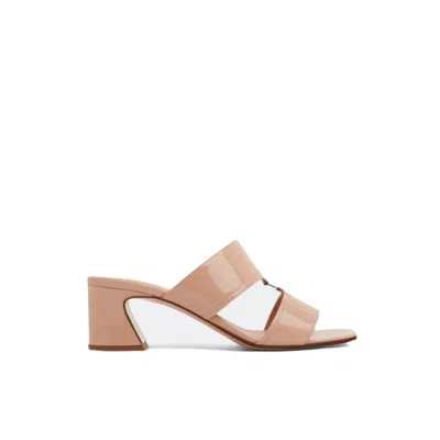 Ferragamo Tot Chain Sandals In Beige