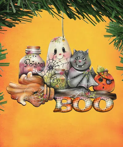 Designocracy Spooky Halloween Wood Ornaments Set Of 2 Jammie Mill Price Fall
