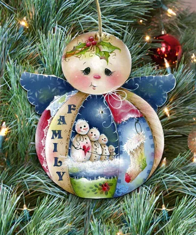 Designocracy Family Snowman Wood Ornament Set Of 2 By Jamie Mill Price