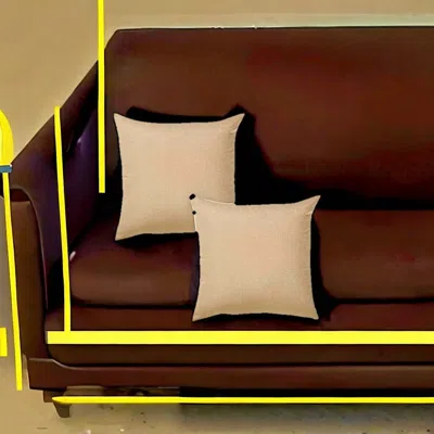 Homezia Set Of Two 22" X 22" Beige Polyester Zippered Pillow Cover