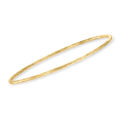 Ross-simons Italian 14kt Yellow Gold Twisted Bangle Bracelet In Gold