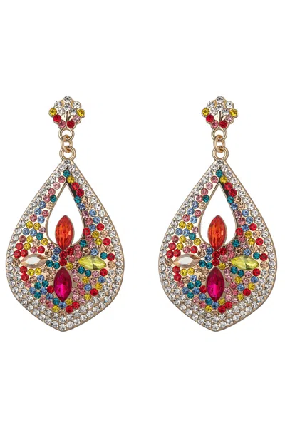 Eye Candy La Alejandra Statement Drop Earring In Red