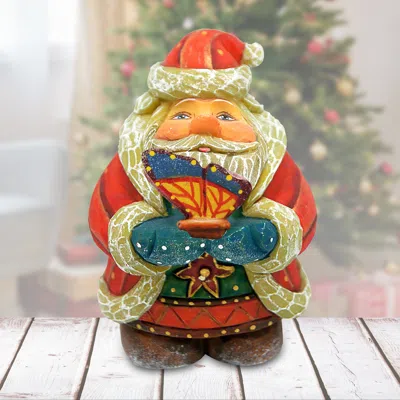 G. Debrekht Designocracy Butterfly Santa Gift Giver Handpainted Figurine