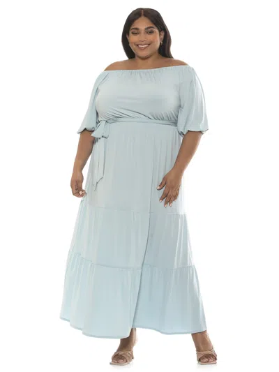Alexia Admor Harlow Maxi Dress - Plus Size In Blue