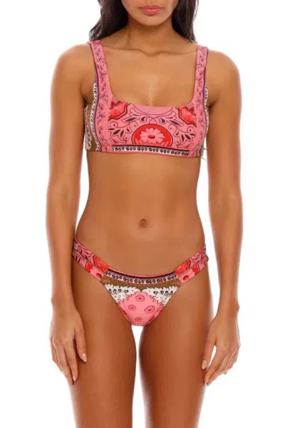 Agua Bendita Polly Bikini Bottom In Antique In Multi