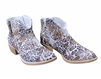 Very G Women's Gypsy Jazz Divine Ankle Boots In White And Black Faded Leopard In Purple