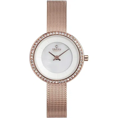 Obaku Women's Denmark White Dial Watch In Silver