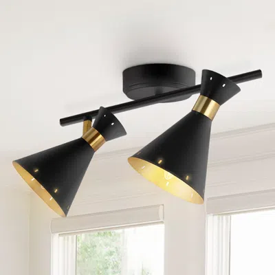 Jonathan Y Elroy 18.25" 2-light Iron Retro Contemporary Led Track Light