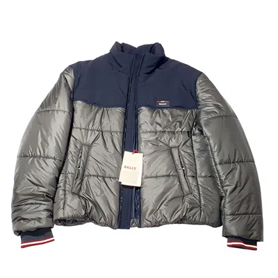 Bally 6240345 Forest Green Nylon Quilted Puffer Jacket In Grey