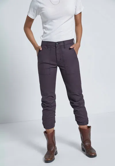 Current Elliott The Weslan Jogger Pant In Washed Black In Purple