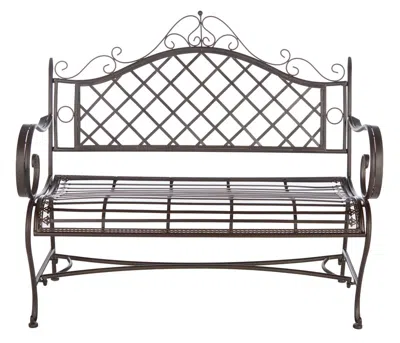 Safavieh Abner Wrought Iron 45.75 Inch W Outdoor Garden Bench
