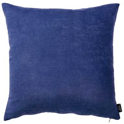 Homezia Set Of 2 Sapphire Blue Brushed Twill Decorative Throw Pillow Covers