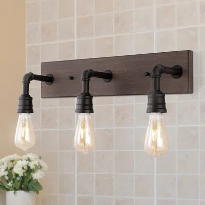 Jonathan Y Corbett 22.13" 3-light Rustic Farmhouse Iron Led Vanity